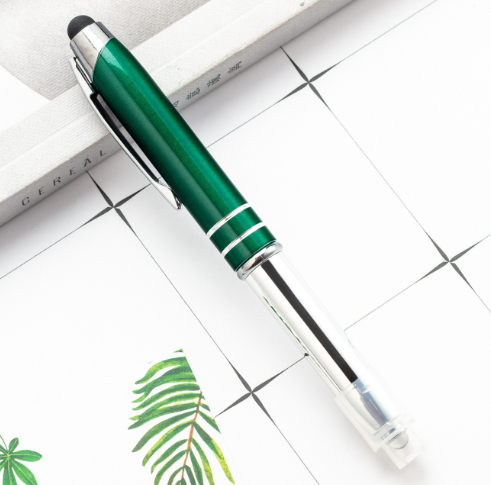 Multifunctional Metal Touch Screen Capacitive Stylus LED Light Office Ballpoint Pen - Image 7