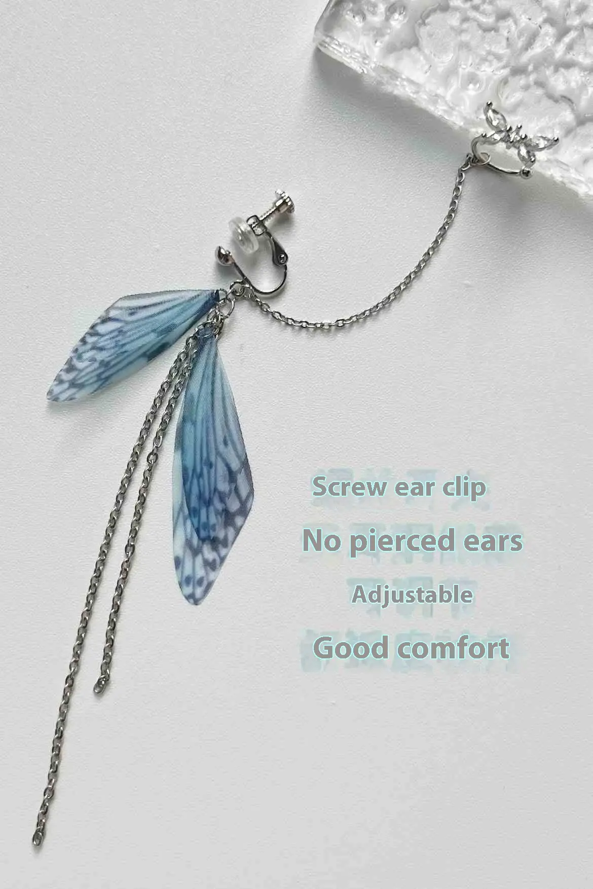 Elf Butterfly Wings Chain Ear Clip