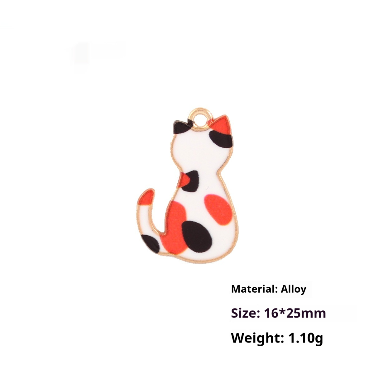 Cute Cat Alloy Drop Oil Ornament Children's Holiday Gifts Pendant Keychain