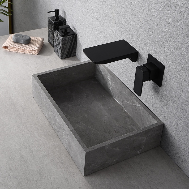 Embedded Inter-platform Basin Copper Faucet