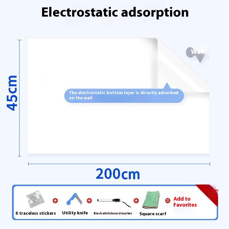 Electrostatic Whiteboard Wall Stickers Can Be Removed And Rubbed Without Hurting The Wall