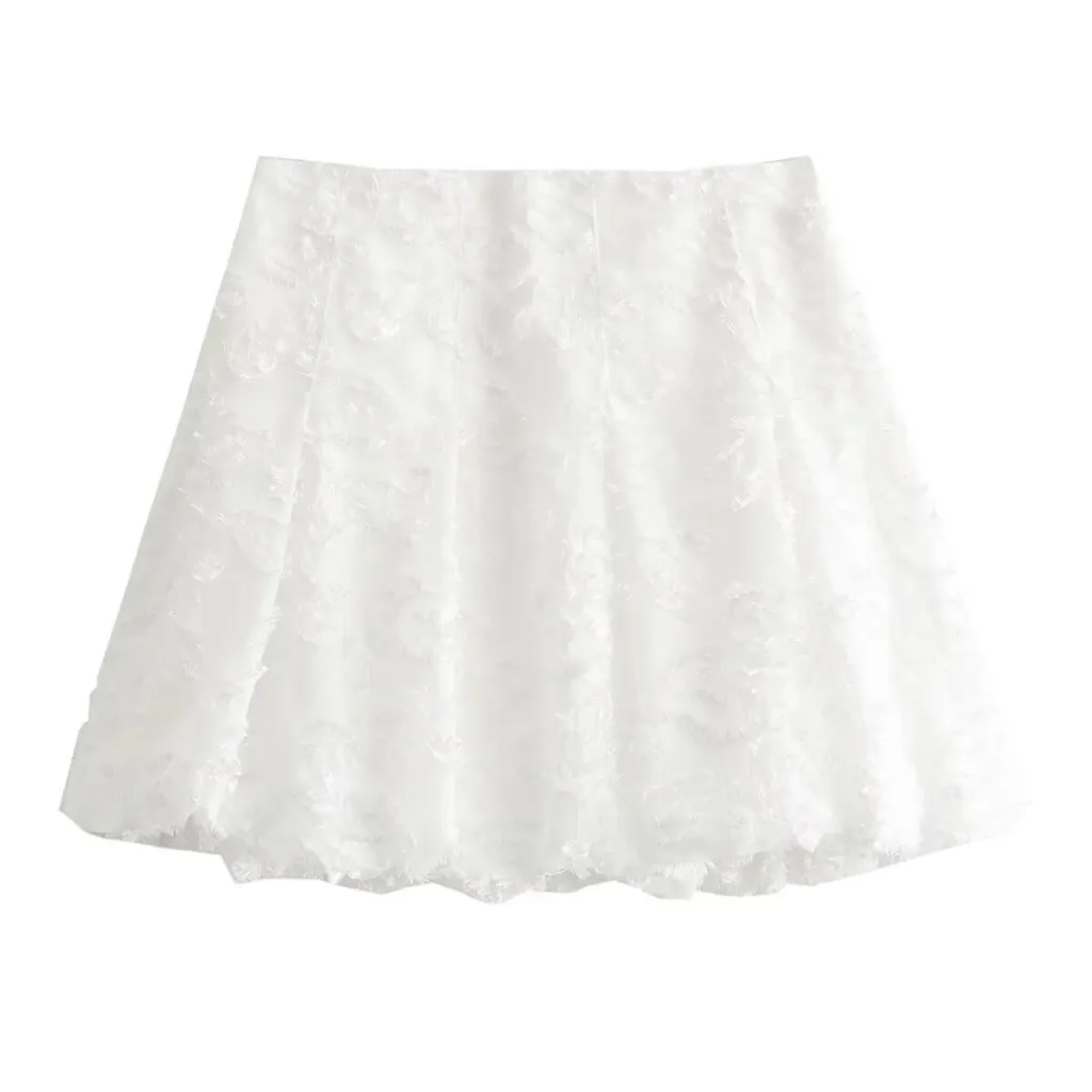 French Design Fashion Casual Style All-match Jacquard Lantern Mini Skirt - Short Skirt