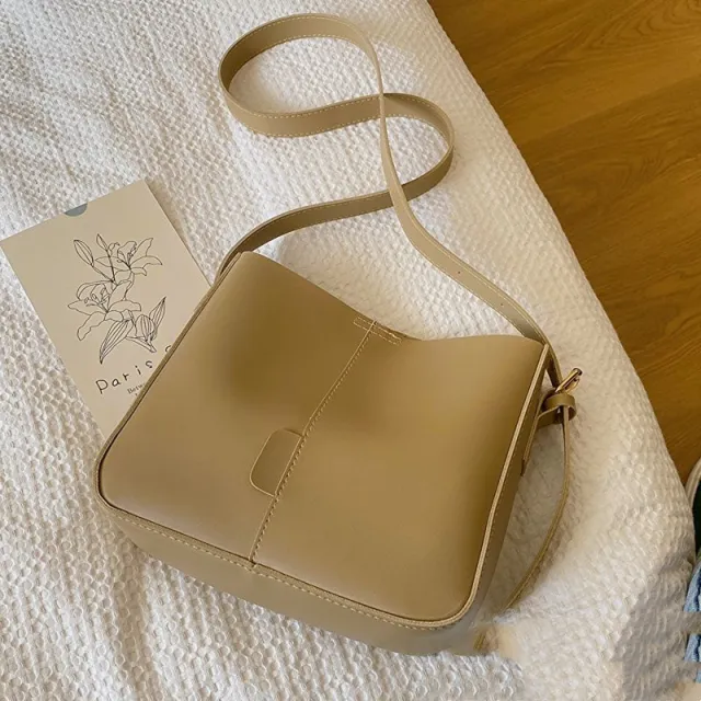 Retro Bucket Bag Student Class Messenger Bag Toyu Kang Khaki - Shop at LoveMi