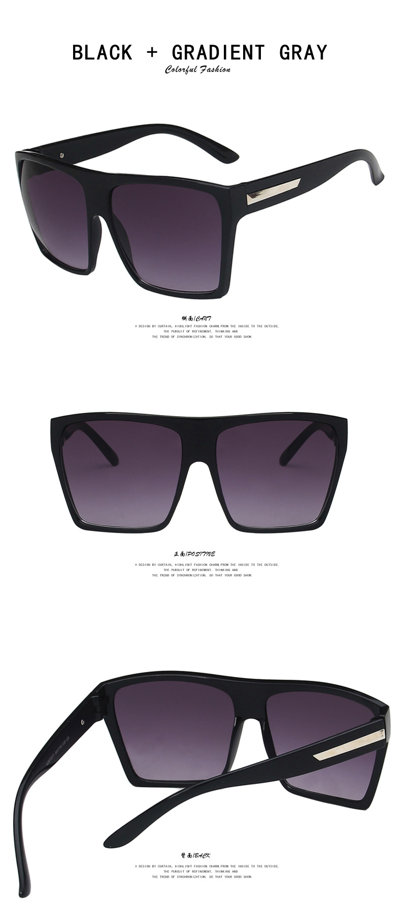 Large Rim Sunglasses Personalized Sunglasses - Image 2
