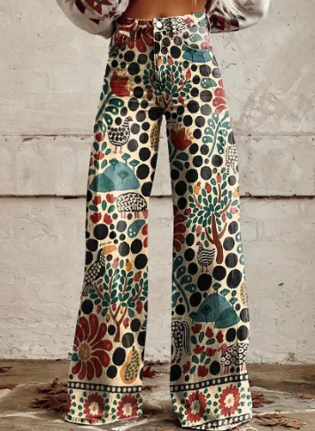 Women's Casual And Fashionable Denim Wide Leg Pants - Yn1973-S