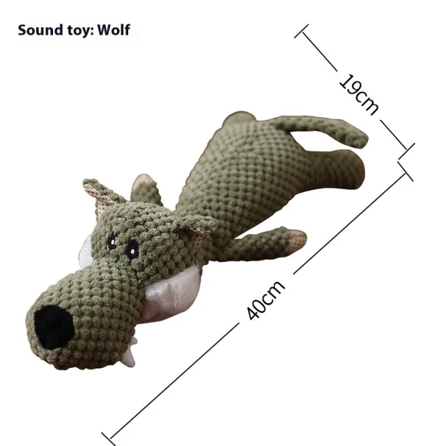 Dog Plush Toy Interactive Molar Teeth Cleaning Long Wolf - Shop at LoveMi