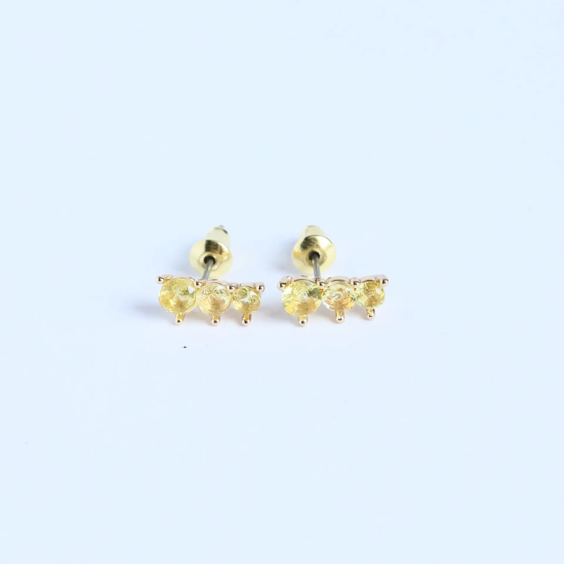 Copper December Birthday Stone Ear Studs