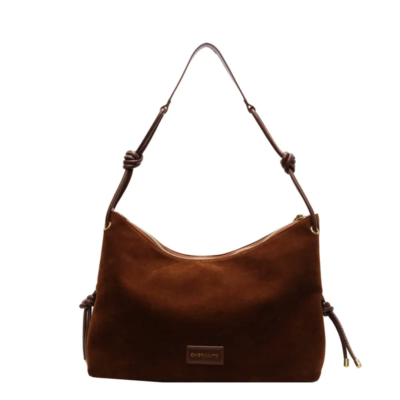 Autumn And Winter Niche Shoulder Underarm Pillow Leopard Print Women's Messenger Bag - Brown
