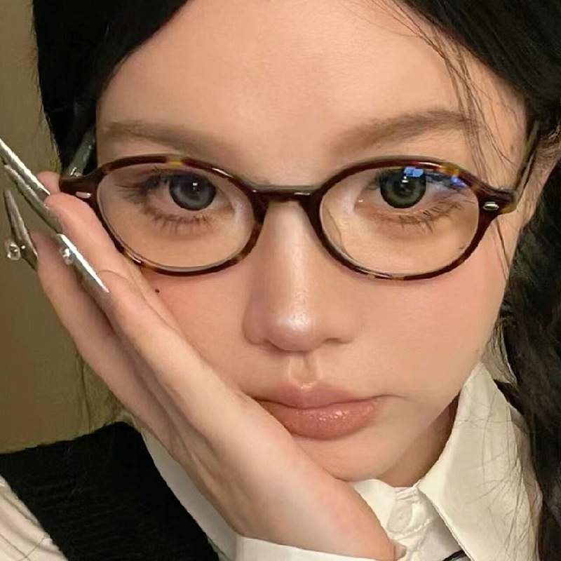 Women's Fashion Retro Literary Plain Glasses - Image 6