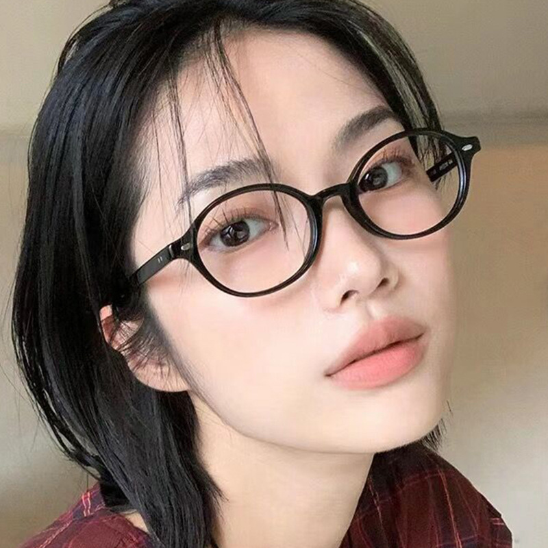 Women's Fashion Retro Literary Plain Glasses - Image 4