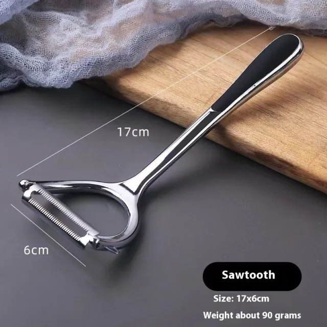 Zinc Alloy Household Multi functional Double sided Peeler Serrated Blade Type B - Shop at LoveMi