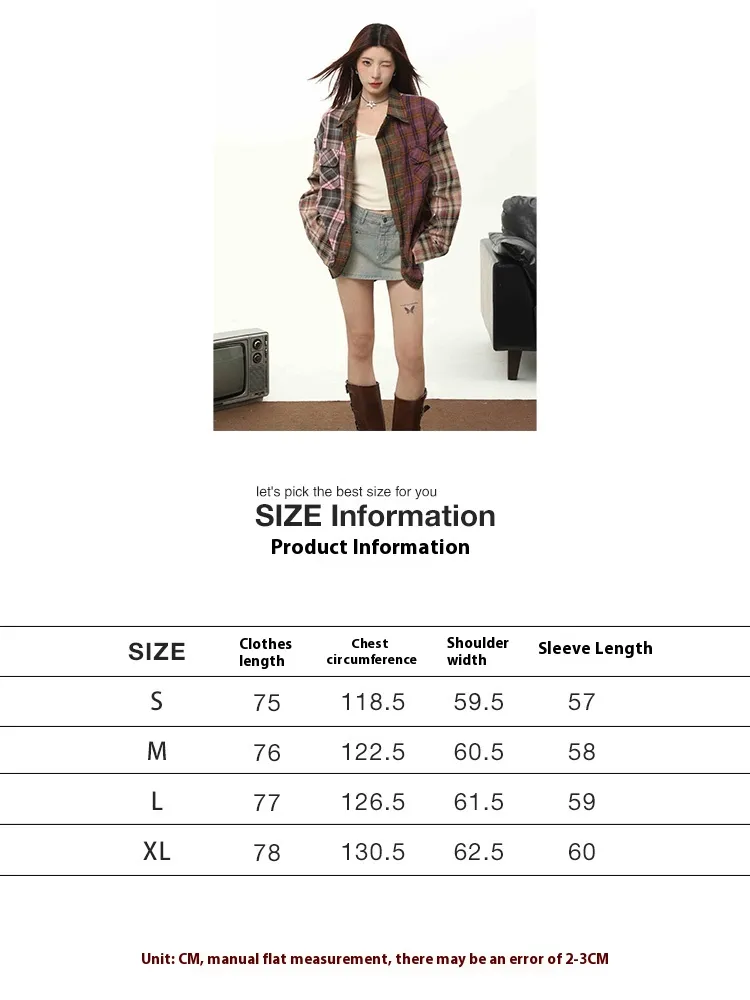 Retro Mid-length Sun Protection Shirt Coat Women - Plaid