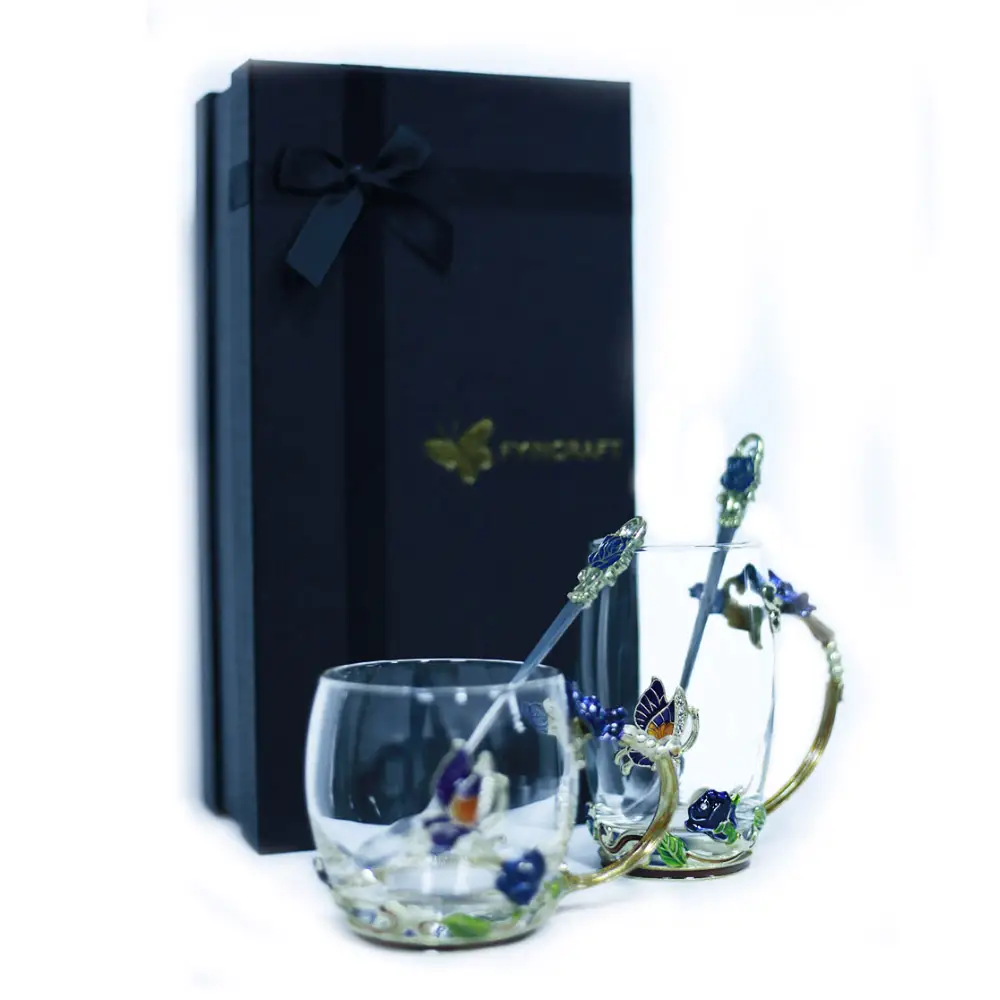 Enamel Glass Water Cups