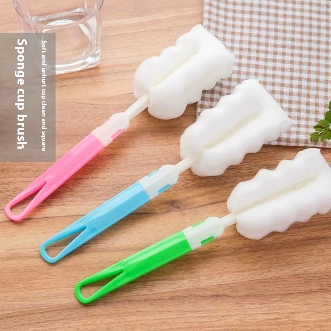 Household Sponge Long Handle Multifunctional Removable Baby Bottle Cleaning Brush