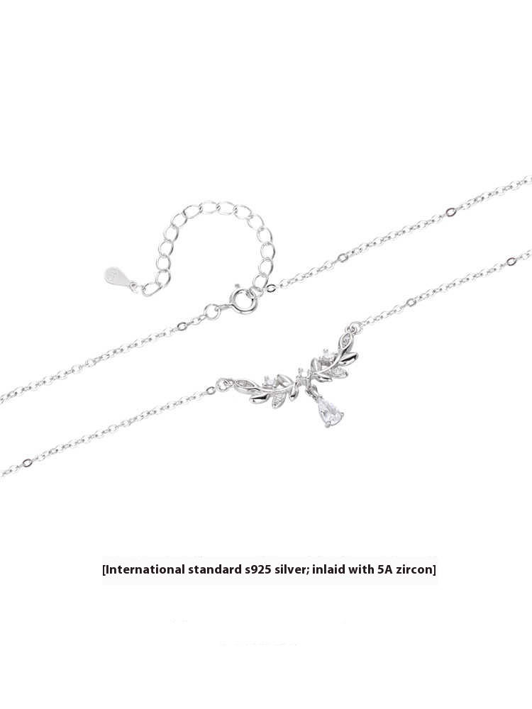 999 Sterling Silver Wheat Premium Light Luxury Minority Necklace