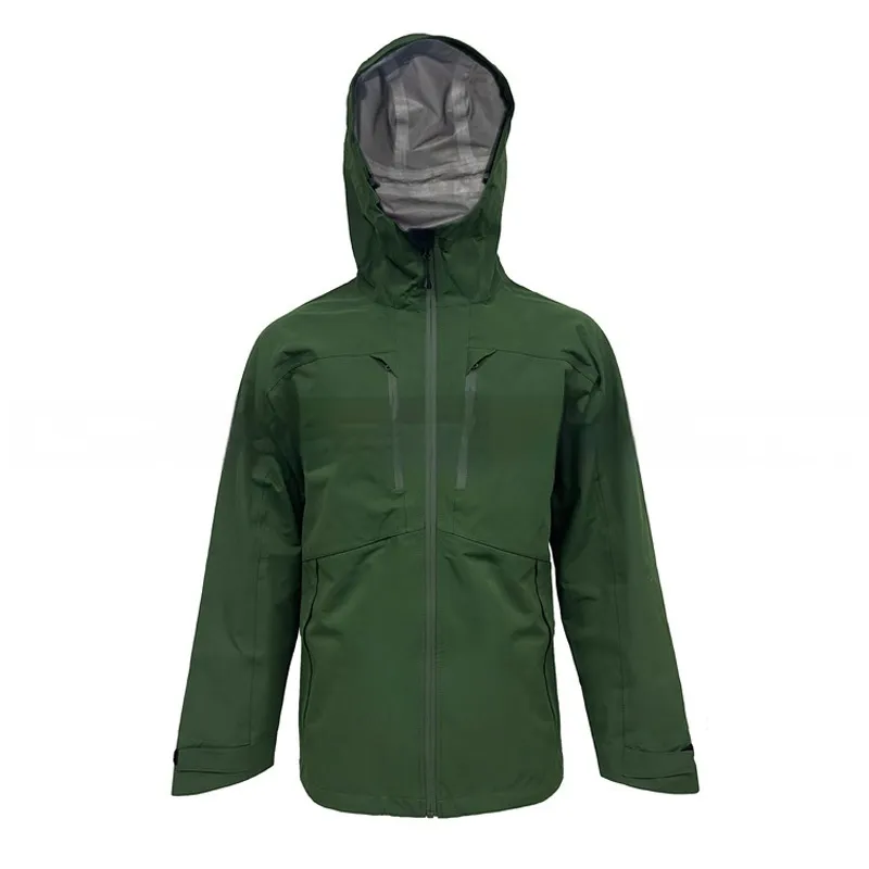 Waterproof Three-layer Adhesive Single Layer Shell Jacket - Green