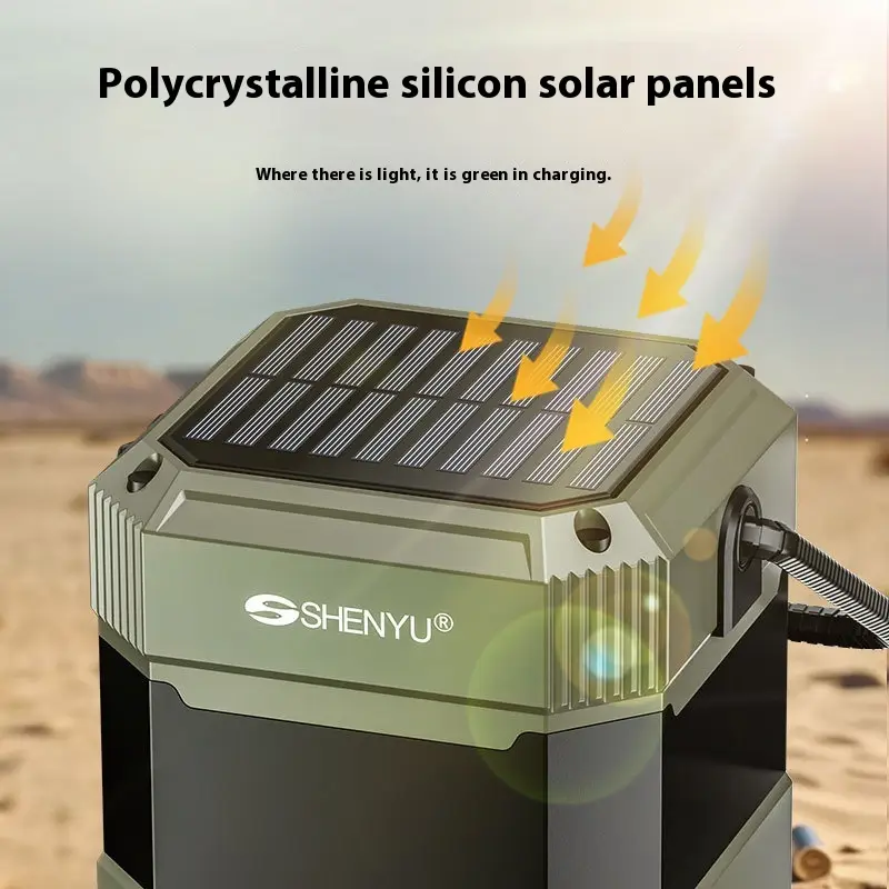 Hand Power Generation Solar Radio Bluetooth Speaker Camping Lantern