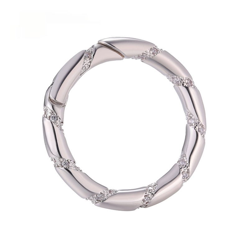 Copper Micro Inlaid Zircon Mountain Climbing Heart Button - Image 10