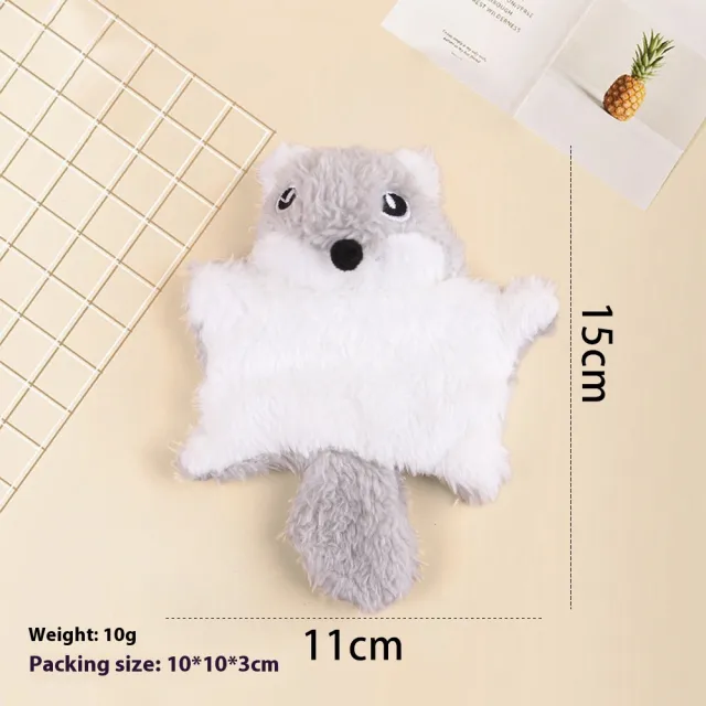 Plush Flying Squirrel Ringing Paper Sound Cat Teaser Toy Gray - Shop at LoveMi