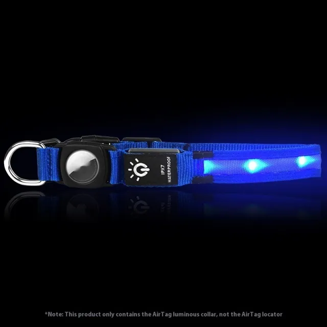 Protective Cover Positioning Tracker Waterproof LED Pet Luminous Collar Blue Lamp Beads Style - Shop at LoveMi