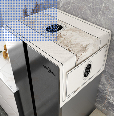 American Light Luxury Refrigerator Cover Cloth Dust Cover Household