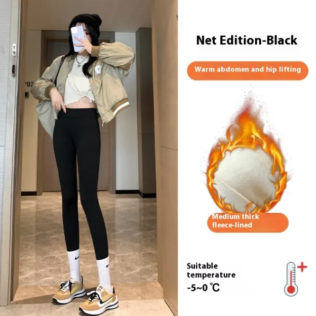 Women's Outer Wear Winter Spring And Autumn Tight And Warm Cotton Pants Lamb Fleece Clean Edition L - Shop at LoveMi