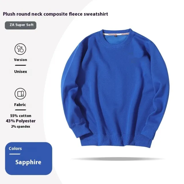 Printed Velvet Long Sleeved Sweatshirt Royal Blue With Velvet - Shop at LoveMi