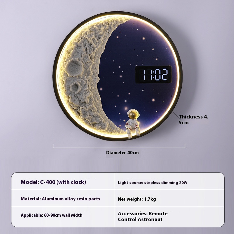 Moon Lamp Background Wall Modern Minimalist - Picture 8 of 9