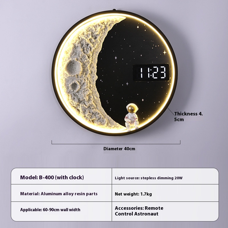 Moon Lamp Background Wall Modern Minimalist - Picture 6 of 9