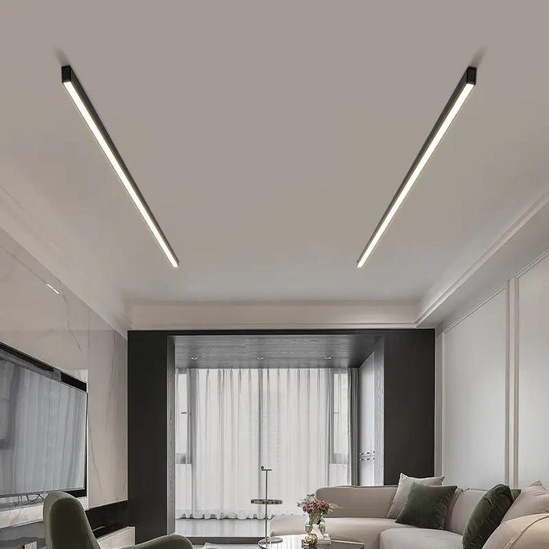 Long Open-mounted Linear Simple Background Wall Living
