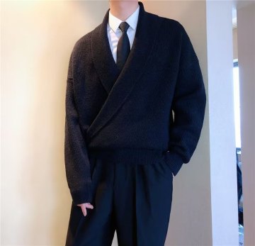 Solid Color Draping Loose Cool Wind Casual Sweater Coat