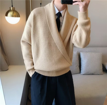 Solid Color Draping Loose Cool Wind Casual Sweater Coat