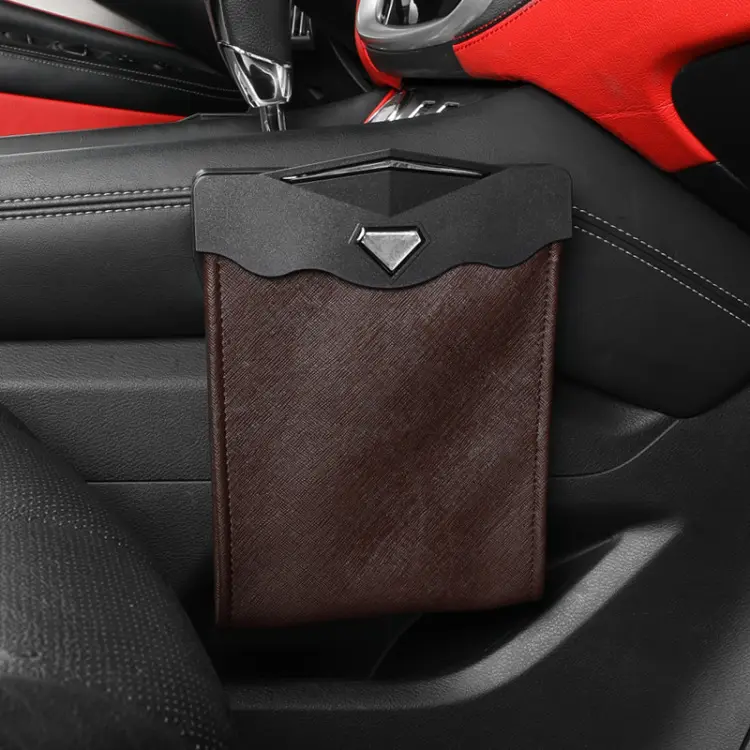 LED Car Trash Can Organizer Garbage Holder