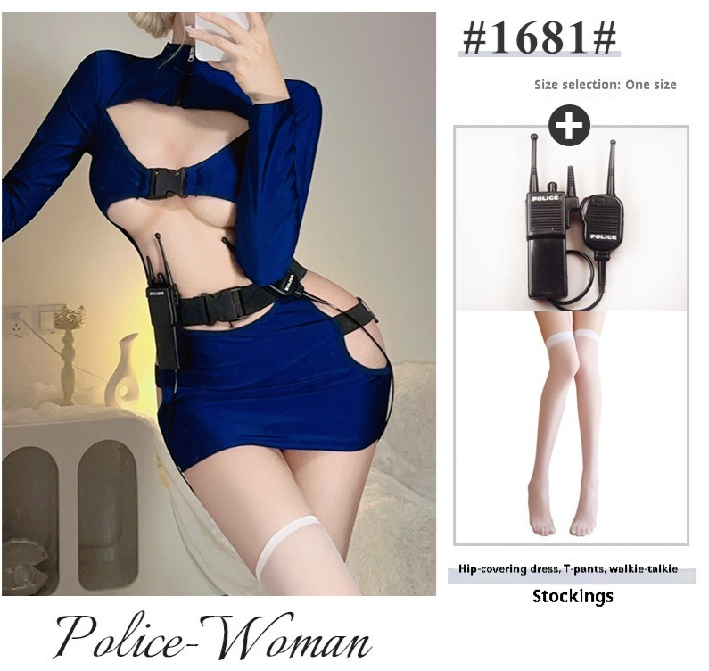 Sexy Women's Uniform Super Spicy Pure Want To Wrap Hip Tight Dress 13