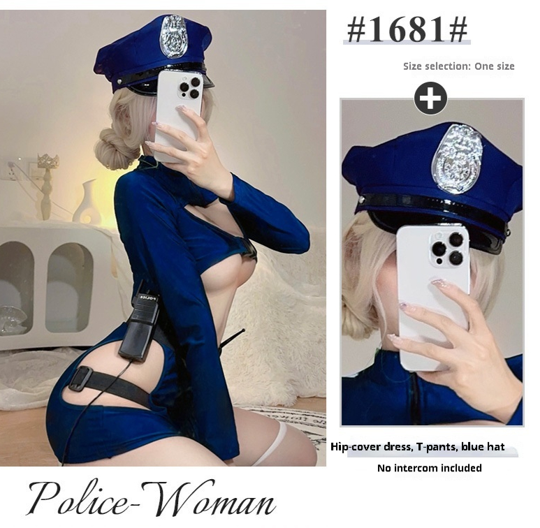 Sexy Women's Uniform Super Spicy Pure Want To Wrap Hip Tight Dress 7