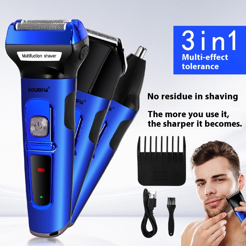 Three-in-one Electric Shaver Reciprocating Household