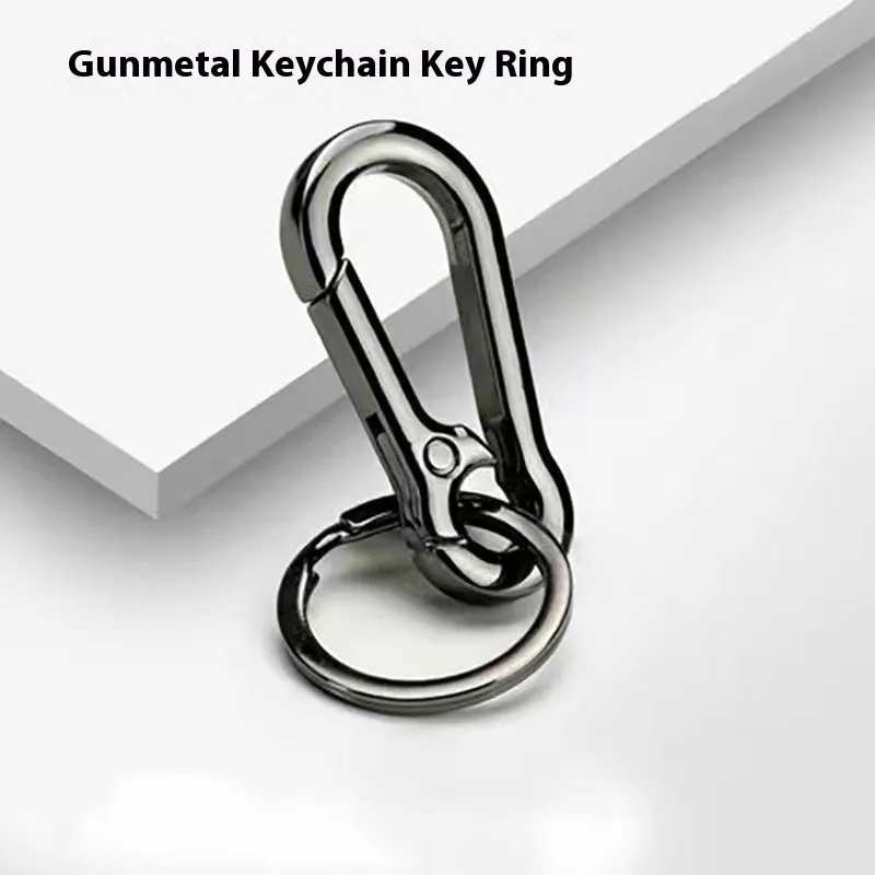 Alloy Metal Schoolbag Belt Car Key Ring - Gun Black
