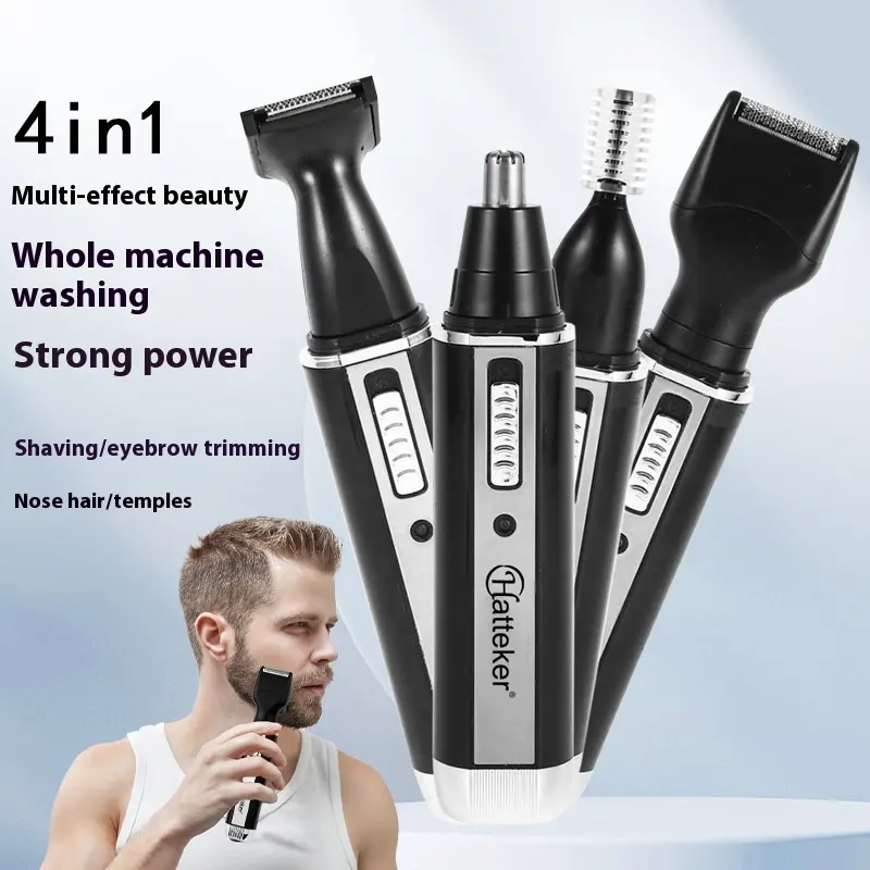 Four-in-one Nose Hair Trimmer Mini Pogonotomy Eyebrow