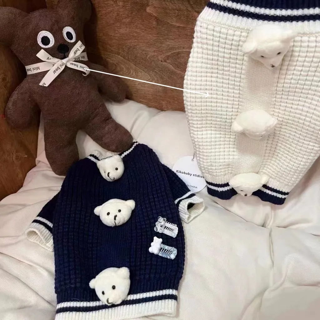 Pet Cat Clothes Spring Sweater - White