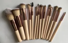 Makeup Brushes Suit Rechargeable Luminous Mirror - Pink - View 1