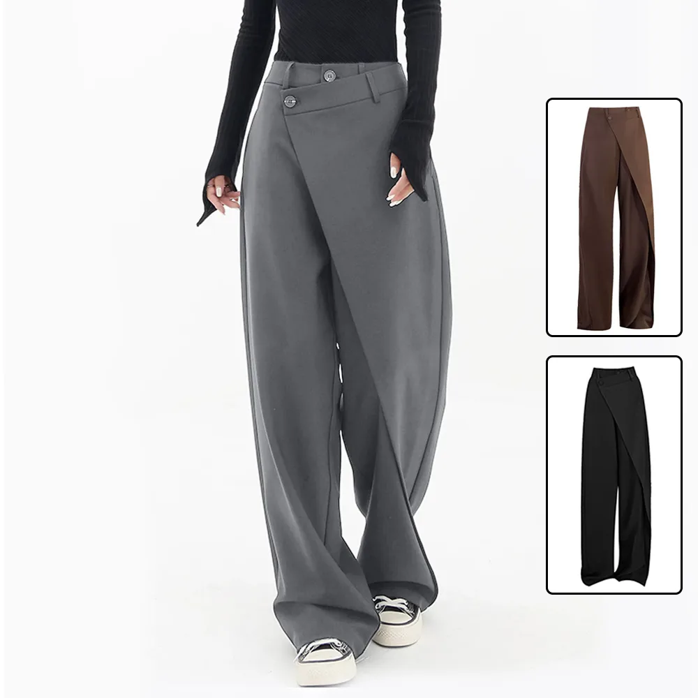 Irregular Wide-leg Pants Fashion Loose Trousers Women's Clothing