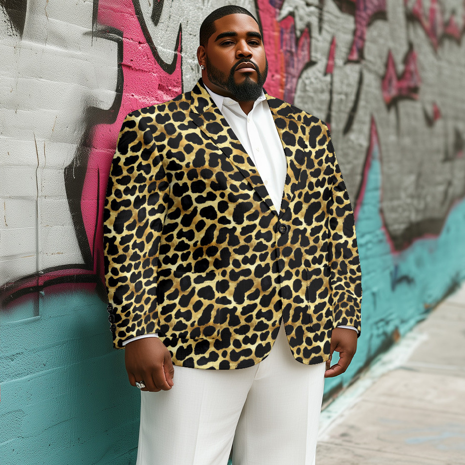 3D Color Matching Pattern Printed Suit Jacket