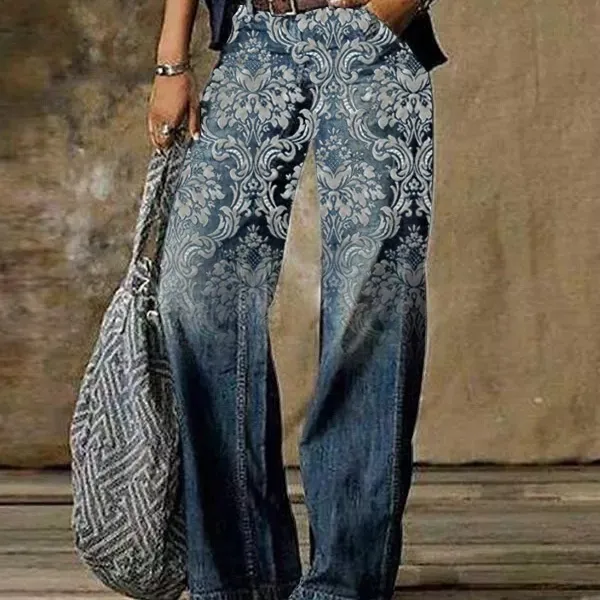 Diagonal Cloth Jeans 3D Pattern Casual Pants Abprev1Yj2287 M - Shop at LoveMi