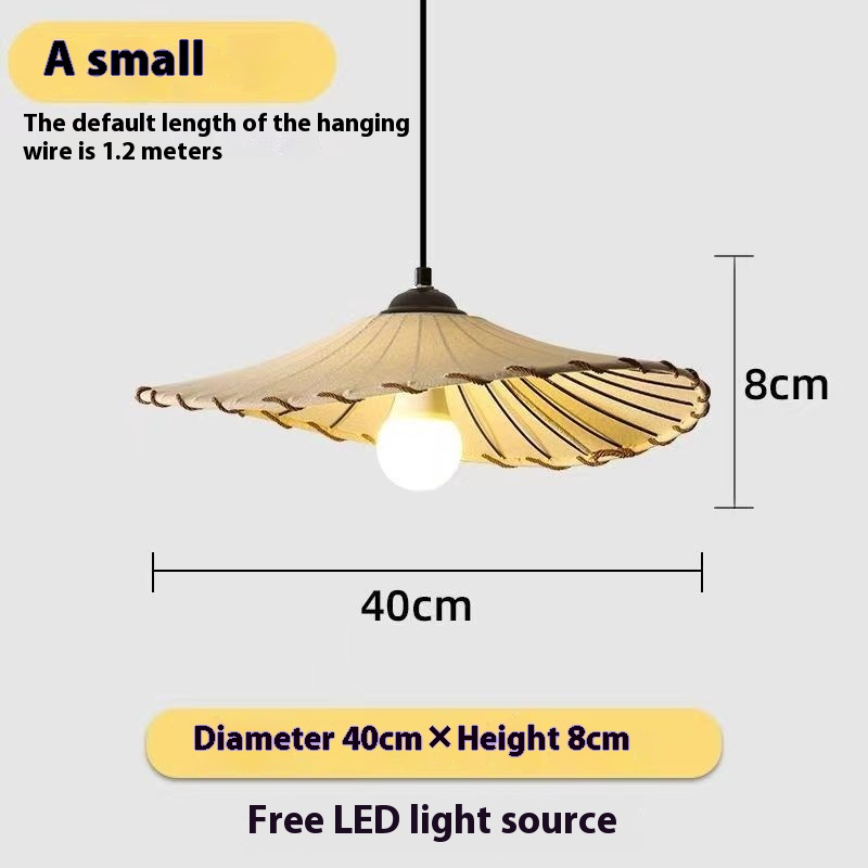 Creative Straw Hat B & B Hot Pot Restaurant Tea Room Clothing Store Simple Restaurant Japanese Lotus Lamp – Type A Small Size