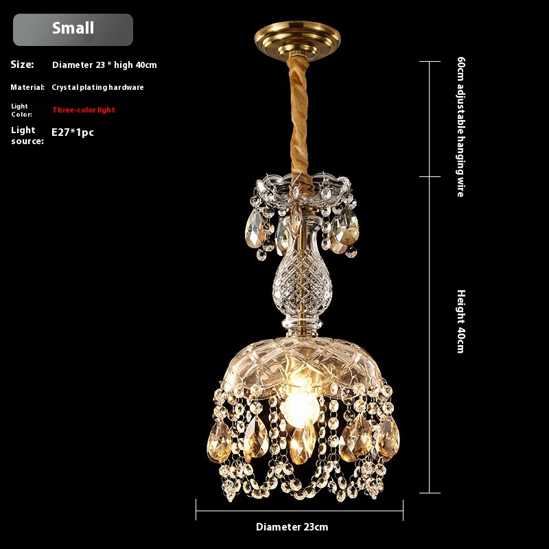 Bedroom Bedside Small Droplight Creative Crystal Hallway Corridor Lighting - Image 12