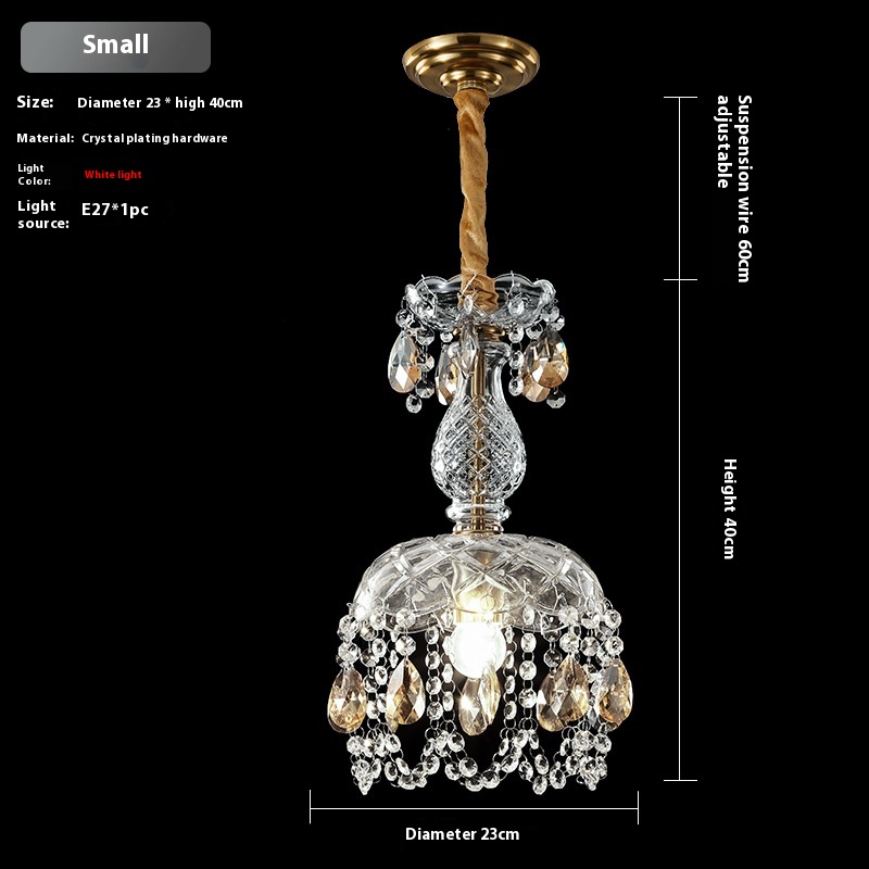 Bedroom Bedside Small Droplight Creative Crystal Hallway Corridor Lighting - Image 8