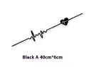 Car ECG Creative Heartbeat Motorcycle Body Bumper Decorative Stickers view 6