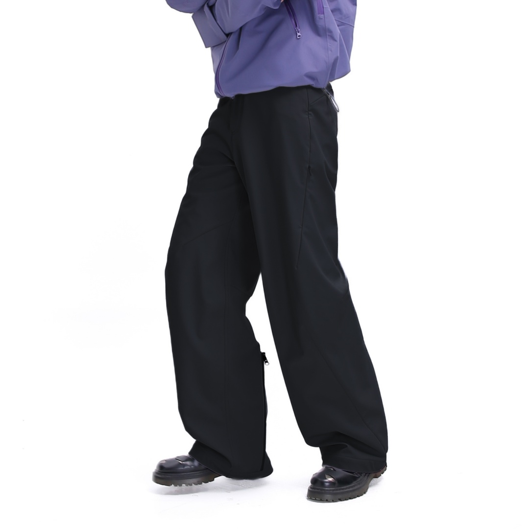 Waterproof Soft Shell Fleece-lined Mid-waist Casual Pants