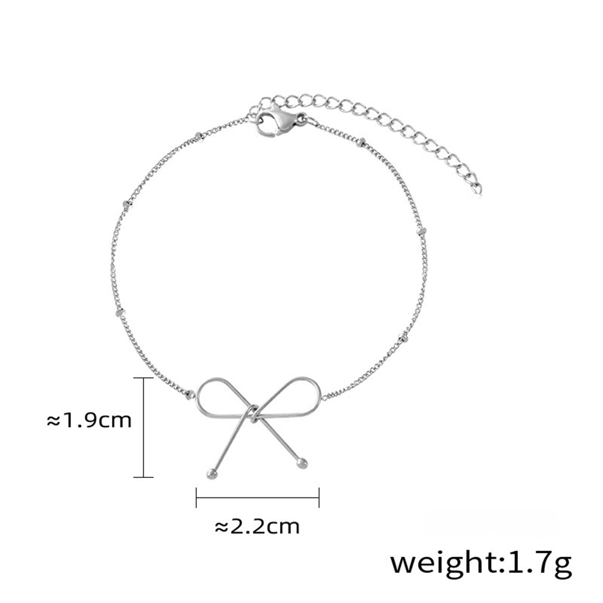 All-match Bowknot Collarbone Necklace Bracelet Jewelry Women's Suit