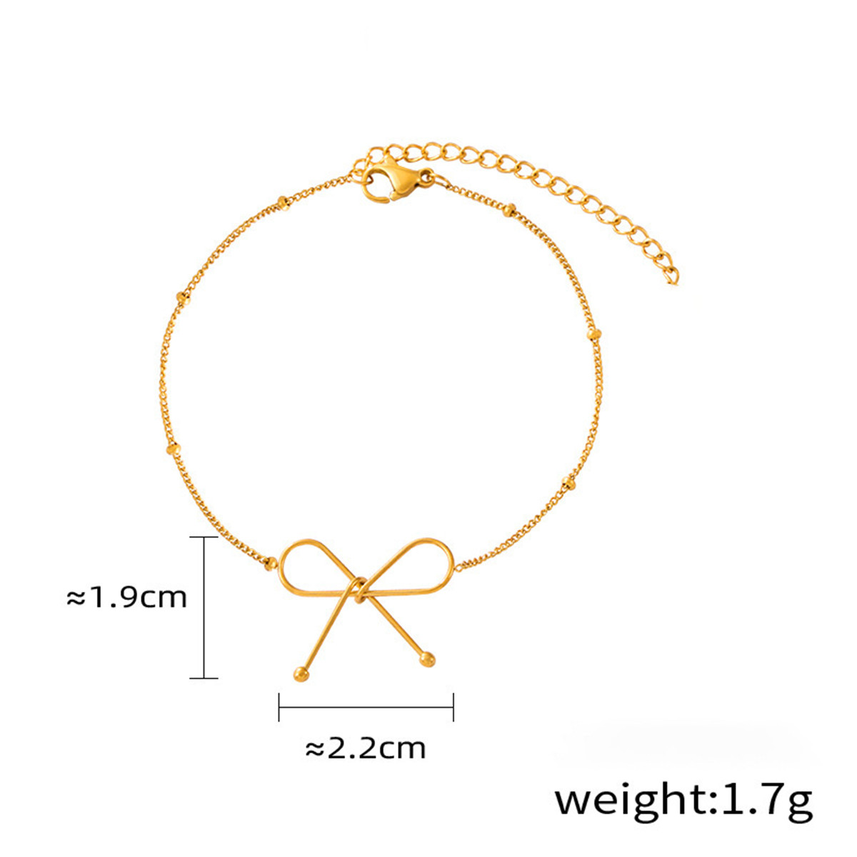 All-match Bowknot Collarbone Necklace Bracelet Jewelry Women's Suit